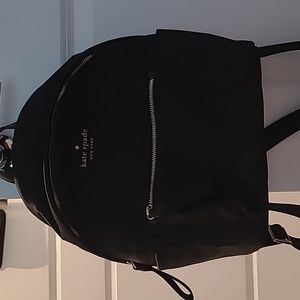 Kate Spade Small Black Nylon Leather Backpack